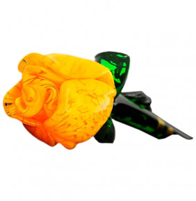 Цветок стеклянный 50 см /Роза желтая / 030024