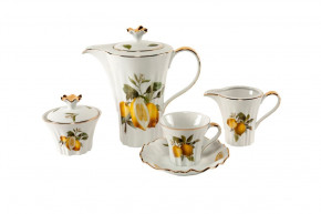 Чайный сервиз на 6 персон 15 предметов  Royal Czech Porcelain "Каролина /Лимоны" / 203713