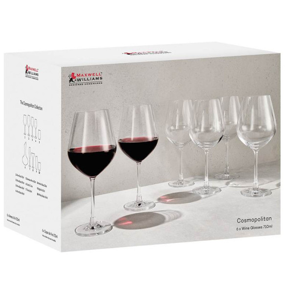 Бокалы для красного вина 710 мл 6 шт  Maxwell &amp; Williams &quot;Cosmopolitan&quot; (подарочная упаковка) / 303836