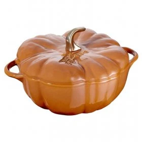 Кокот 5,2 л /28 см с крышкой  Staub &quot;Тыква /Корица&quot; золотая ручка / 207271