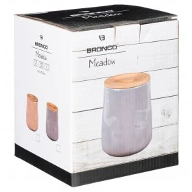 Банка для сыпучих продуктов 1,4 л 15 х 12 см  Bronco &quot;Meadow /Пудровый&quot; / 274915