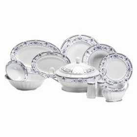 Столовый сервиз на 6 персон 26 предметов  Porcelaine Czech Gold Hands &quot;Луиза /Синий ситец&quot; / 153097