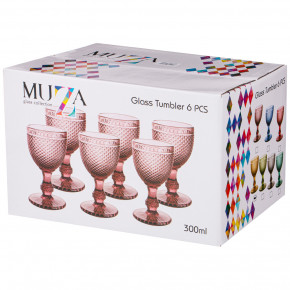 Бокалы для белого вина 300 мл 6 шт янтарные  LEFARD "Гранат /Muza color" / 257594