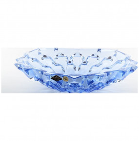 Фруктовница 35 см  Aurum Crystal "Самба /Голубая" / 143132
