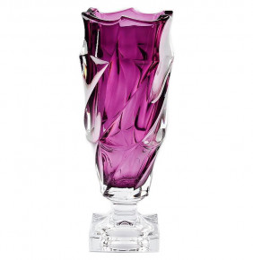 Ваза для цветов 38 см н/н   Aurum Crystal "Фламенко /Фиолетовая" / 143418