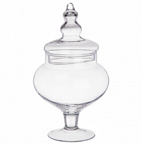 Конфетница 15 х 25 см н/н с крышкой  Alegre Glass "Sencam" / 289051