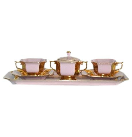 Чайный набор на 2 персоны 6 предметов  Epiag &quot;Эмпир /розовый с золотом&quot; / 008611