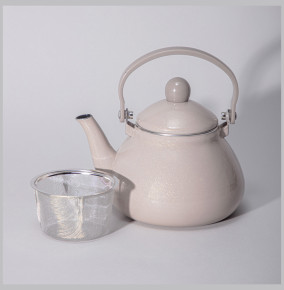Чайник 1,3 л с металлическим фильтром эмалированный  Agness "Charm /кофейный" / 342393