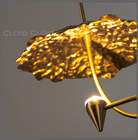 Подвесной светильник 1 рожковый  Cloyd "KIRIBATI" / Ø20 см - латунь / 346165
