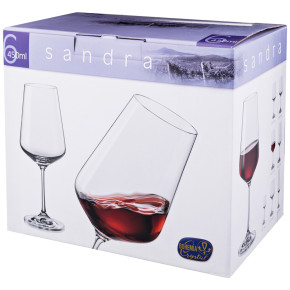 Бокалы для красного вина 450 мл 6 шт  Crystalex CZ s.r.o. "Сандра /Горох /Жёлтые"  / 170246