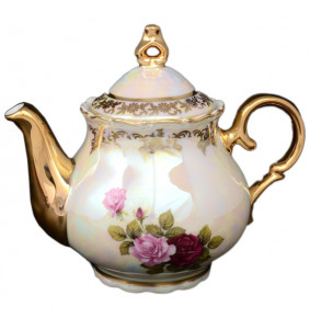 Заварочный чайник 500 мл  Bohemia Porcelan Moritz Zdekauer 1810 s.r.o. "Офелия /Роза перламутр" / 042624