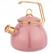 Чайник 3 л эмалированный со свистком розовый &quot;Agness /Deluxe&quot; / 220895