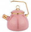 Чайник 3 л эмалированный со свистком розовый &quot;Agness /Deluxe&quot; / 220895