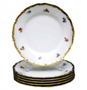 Набор тарелок 21 см 6 шт  Bohemia Porcelan Moritz Zdekauer 1810 s.r.o. "Анжелика 852 /Мелкие цветы" / 027621