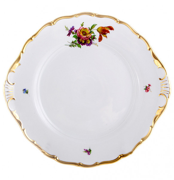 Пирожковая тарелка 27 см  Bohemia Porcelan Moritz Zdekauer 1810 s.r.o. &quot;Анжелика 860 /Полевой цветок&quot; / 122584