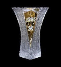 Ваза для цветов 27,5 см  Aurum Crystal "Хрусталь с золотом" / 034997