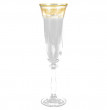 Бокалы для шампанского 190 мл 6 шт  Crystalex CZ s.r.o. &quot;Анжела /Золотой цветочный кант&quot; / 099092