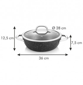 Сковорода 28 см с крышкой глубокая  Tescoma "PRESIDENT STONE" / 168080