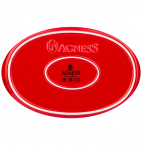 Блюдо для запекания 37 х 23 х 8 см овальное красное  Agness "Modern kitchen" / 263953