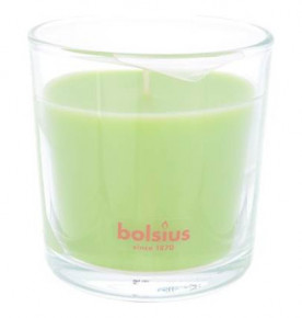 Свеча ароматическая 9,5 х 9,5 см в стекле "True scents /Зелёный чай /Bolsius" (время горения 43 ч) / 262615