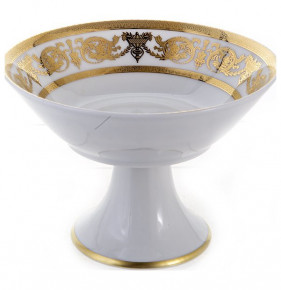 Пиала 13 см  Bavarian Porcelain "Александрия /Золотой узор на белом" / 093624