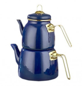 Набор чайников 2 предмета (заварочный 1 л, чайник 2 л) тёмно-синий  Paci "Пачи /Элит Класс" / 222721