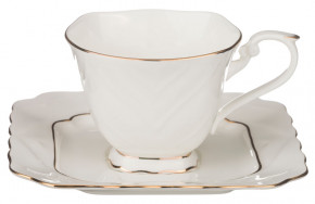 Чайный сервиз на 6 персон 15 предметов  LEFARD "Двойная золотая линия" / 189191