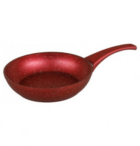 Сковорода 24 х 5,5 см с антипригарным покрытием 1,9 л красная  O.M.S. Collection "GRANITE SINGLES" / 295538