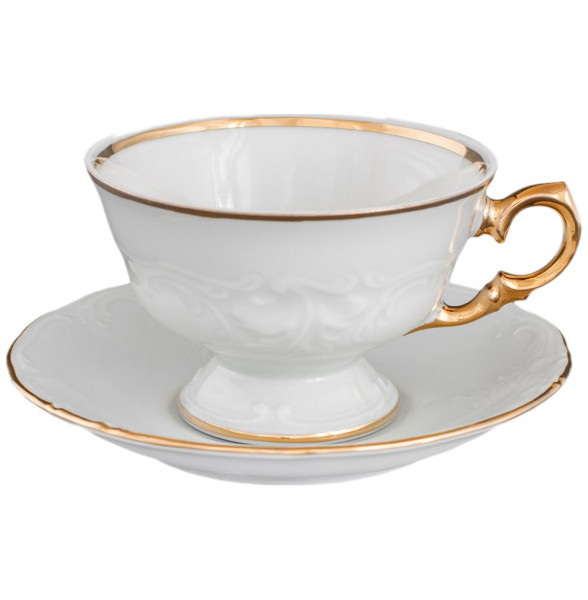 Набор чайных пар 200 мл 6 шт  Royal Czech Porcelain &quot;Фредерико /Отводка золото&quot; / 203701