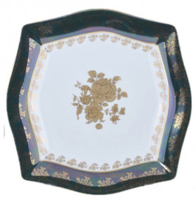 Набор тарелок 27,7 см 6 шт  Royal Czech Porcelain "Львов /Золотая роза /Зеленая" / 203884