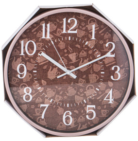 Часы настенные 30,5 см  LEFARD "Coffee time" /коричневые / 330144