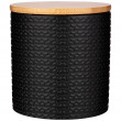 Набор банок для сыпучих продуктов 430 мл 3 шт с бамбуковой крышкой 10 х 10 х 10,5 см чёрные / 255016