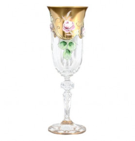 Бокалы для шампанского 150 мл 6 шт  Bohemia "Кристина /Розовая нежность" E-V / 097344