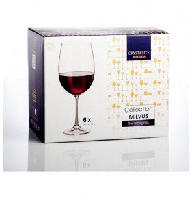 Бокалы для красного вина 640 мл 6 шт  Crystalite Bohemia "Барбара /285450 /Невидимый узор" / 155619
