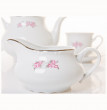 Чайный сервиз на 6 персон 15 предметов  Thun &quot;Констанция /Розовые розы /платина&quot; / 051218