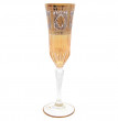 Бокалы для шампанского 180 мл 6 шт  RCR Cristalleria Italiana SpA &quot;Timon /Адажио /Янтарные с платиной и золотом&quot; / 214576