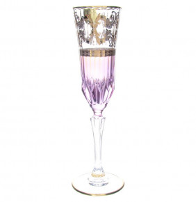Бокалы для шампанского 180 мл 6 шт розовые  Art Decor "Адажио /Fish /Золото" / 273159