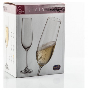 Бокалы для шампанского 190 мл 6 шт  Crystalex CZ s.r.o. "Виола /Ожерелье" / 152456