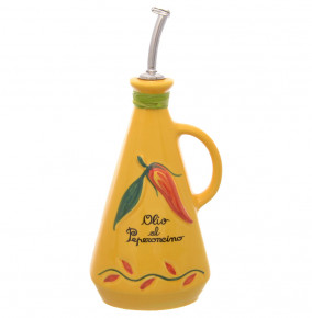Бутылка для масла 750 мл 26,5 см  Artigianato Ceramico by Caroline "Oliere Classiche" жёлтая / 228491