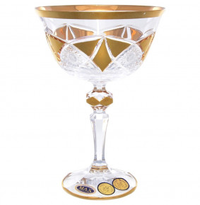 Бокалы для шампанского 180 мл 6 шт "Лаура /Max Crystal /Золотые треугольники"  / 159269