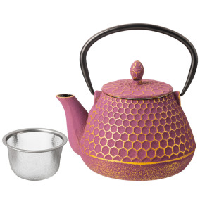 Заварочный чайник 1 л чугунный /эмалированное покрытие внутри розовый Lefard / 338281