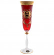 Бокалы для шампанского 190 мл 6 шт красные  Balvinglass &quot;Анжела /Богемия /Антик золото&quot; Б-Г / 146152
