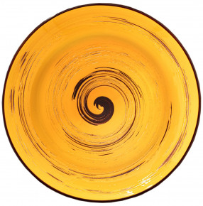 Тарелка 25,5 см глубокая жёлтая  Wilmax "Spiral" / 261610