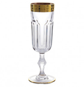 Бокалы для шампанского 160 мл 6 шт  RCR Cristalleria Italiana SpA "Провенза /Антик золото" / 146756