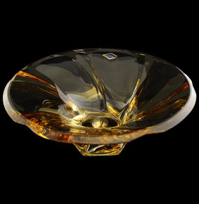Ваза для фруктов 30,5 см  Aurum Crystal "Mozart /Амбер" / 103648