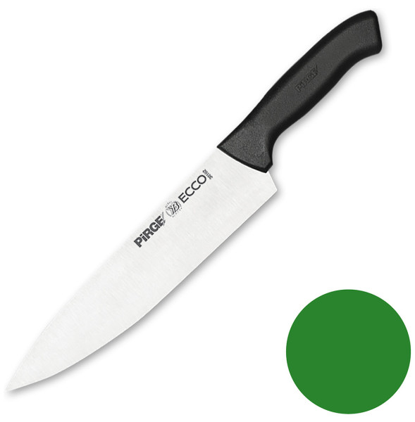Нож поварской 23 см зеленая ручка  PIRGE &quot;Ecco&quot; / 321701