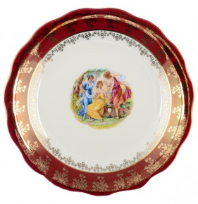 Блюдо 30 см круглое  Royal Czech Porcelain "Фредерика /Мадонна красная" / 096252
