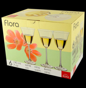 Бокалы для шампанского 160 мл 6 шт  Rona "Флора /Цветочный занавес" / 018417
