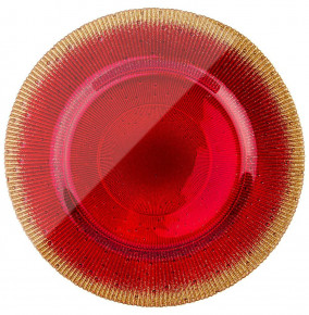 Тарелка 28 см  АКСАМ "Glamour red" / 259719