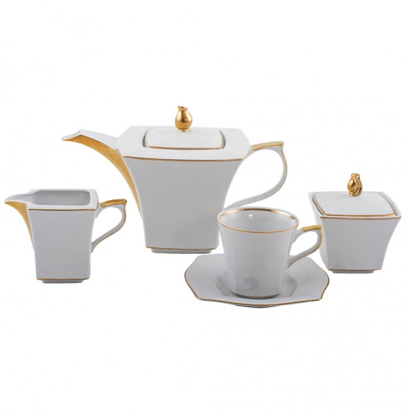 Чайный сервиз на 6 персон 15 предметов  Royal Czech Porcelain &quot;Львов /Отводка золото&quot; / 203696